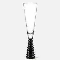 Stack Base Champagne Flute - Black - 6 oz