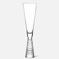 Stack Base Champagne Flute - Clear -6 oz