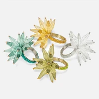 Starburst Bead Napkin Ring - Gold 
