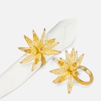 Starburst Bead Napkin Ring - Gold 