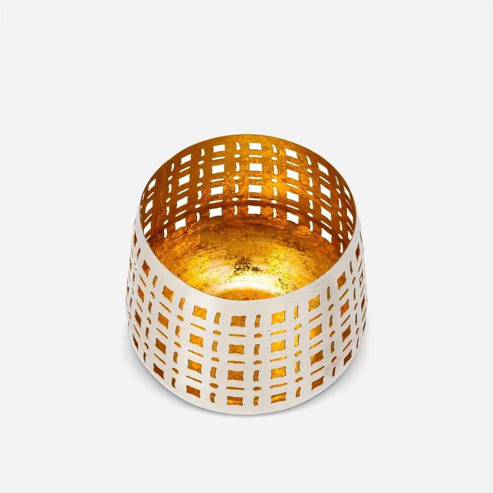 Grid Pattern Hurricane Lamp