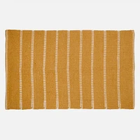 Accent Rug, Weaved Stripe Motif - Yellow