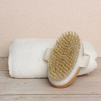 Brosse de bain ovale avec sangle en toile - 12,5 x 6,5 cm