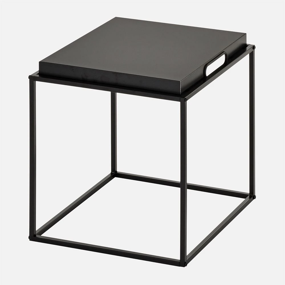 Angelica Table with Removable Tray - Black