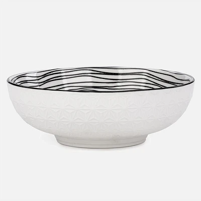 Grand bol à motif noir - 8 x 3 po