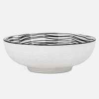Large Bowl with Black Motif - 8 x 3"