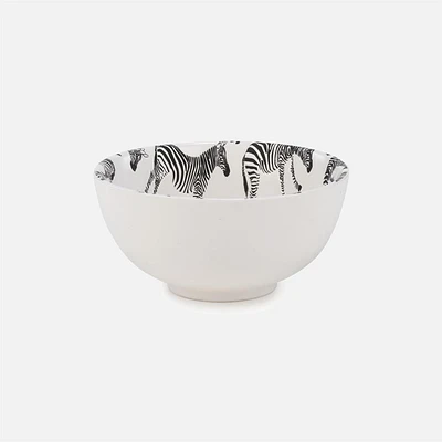 Small Bowl with zebra motif - 4.5 x 3"