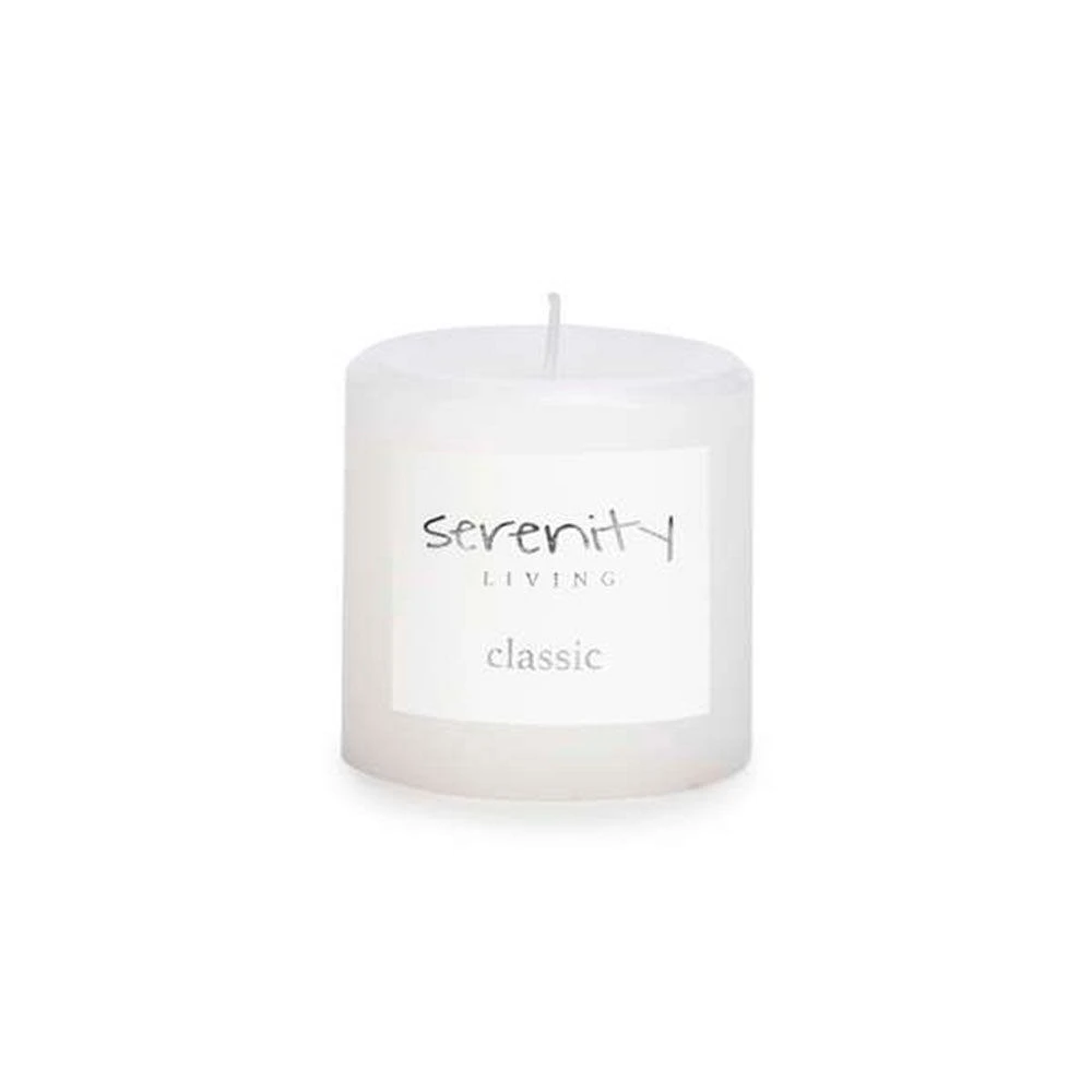 Serenity Small Pillar Candle 3"