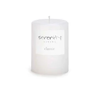 Serenity 4" Pillar Candle - White