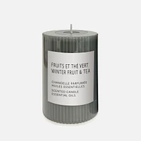Pillar Candle 4" Green - Winter Fruit Tea