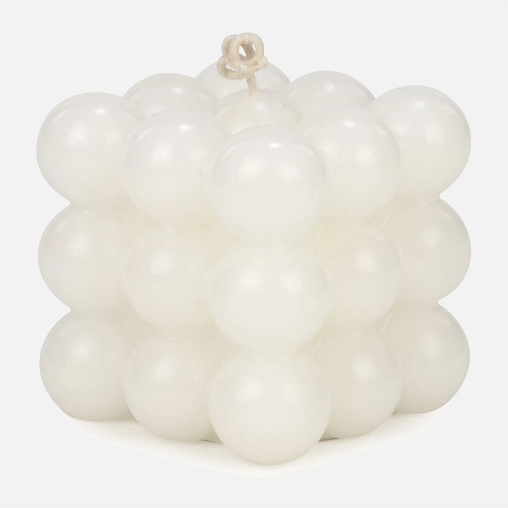 White Bubble Candle - Vanilla