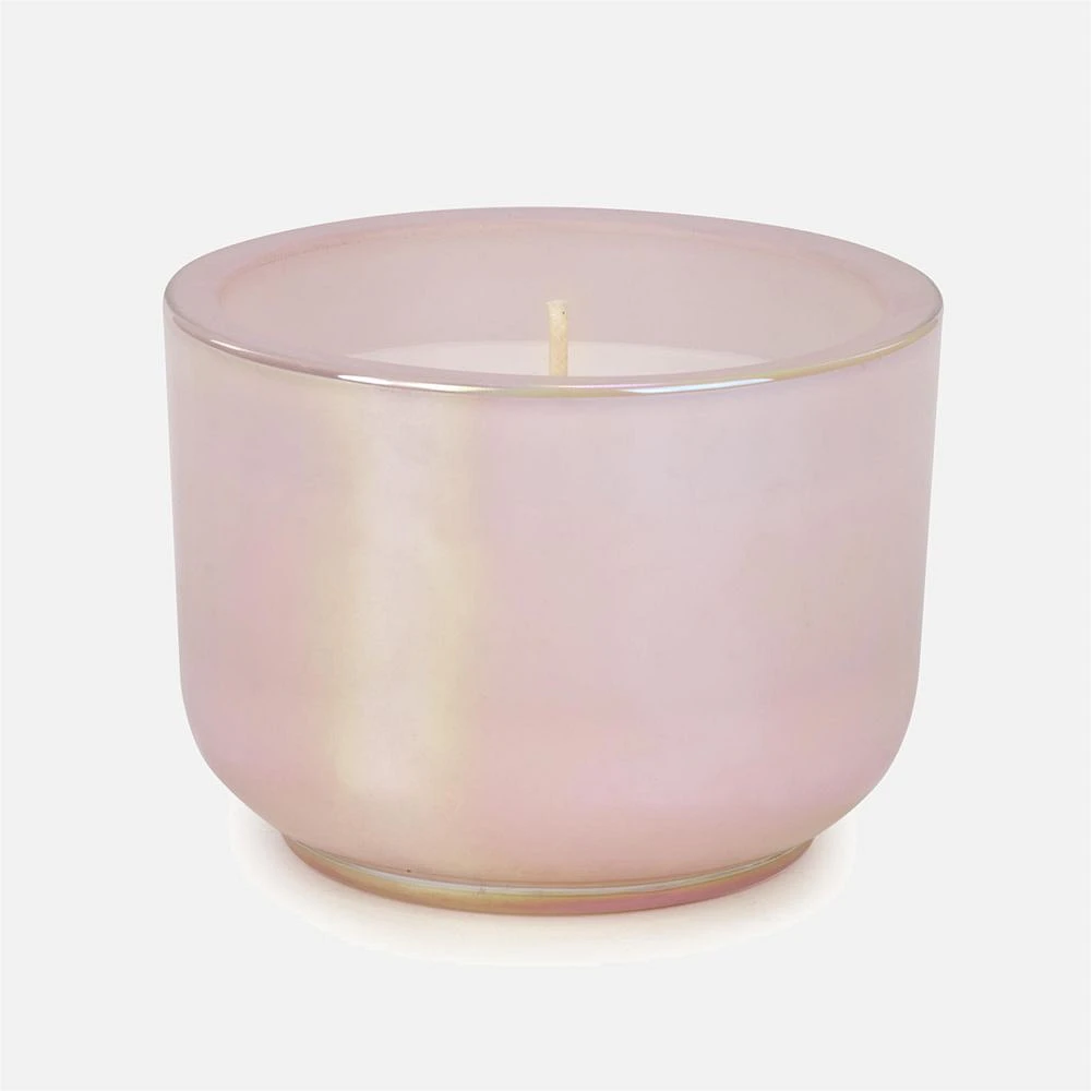 Pink Glass Scented Candle