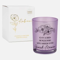 Bougie parfumée en verre pourpre - Grand-maman