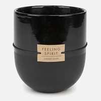 Scented Ceramic Candle, 5" - Black 