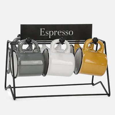 Tasses Espresso 4 oz, ensemble de 6 - Assorties