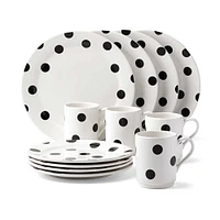 Ensemble de vaisselle 12 pièces « Deco Dot » par Kate Spade