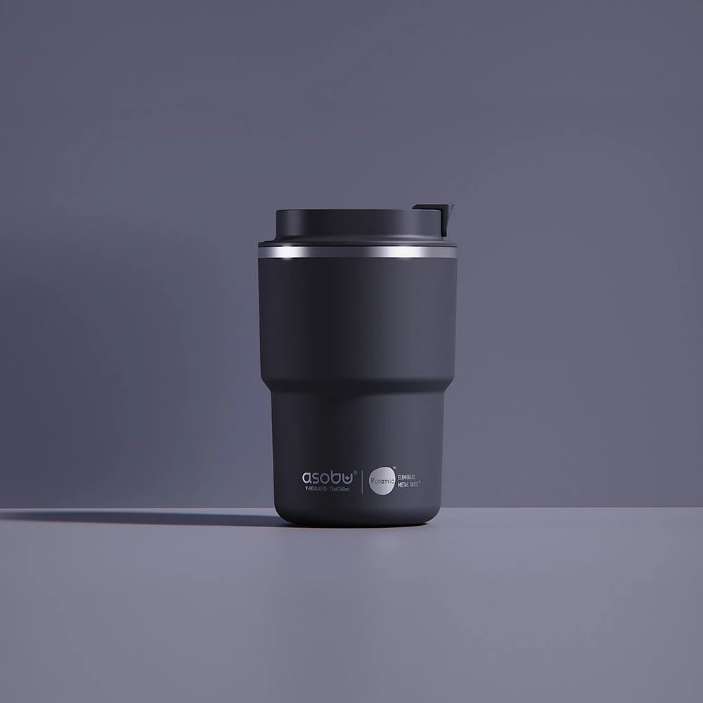 Black Travel Tumbler Coffee Express by asobu - 12 oz