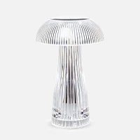 Ancy Rib Mushroom LED Table Lamp Clear