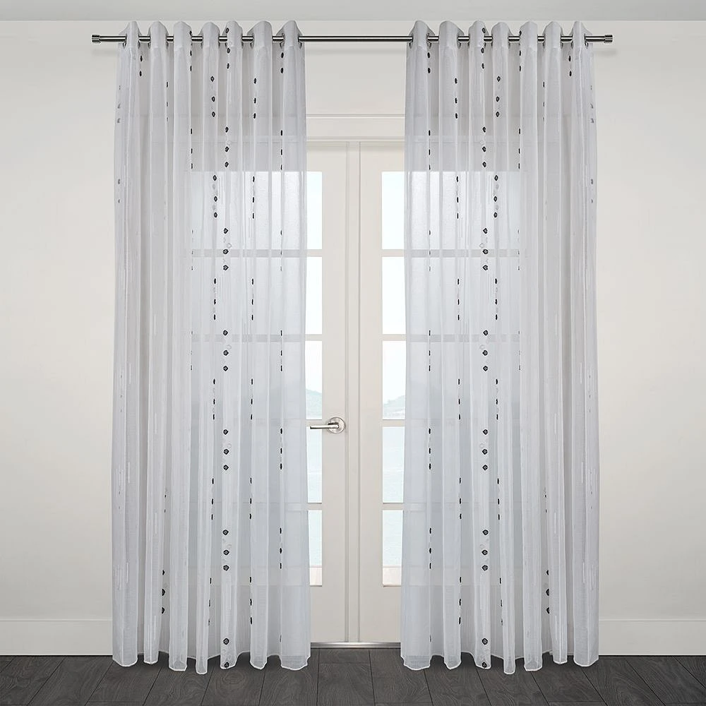 Andria Sheer Jacquard Grommet Curtain