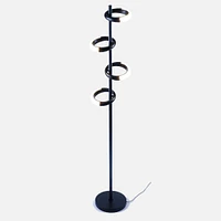 Annick LED C-Shaped Floor Lamp - Black