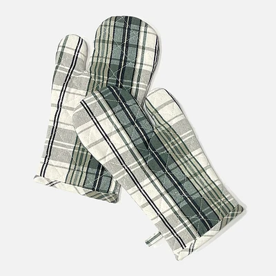 Angus Plaid Mitaines de four, ensemble de 2