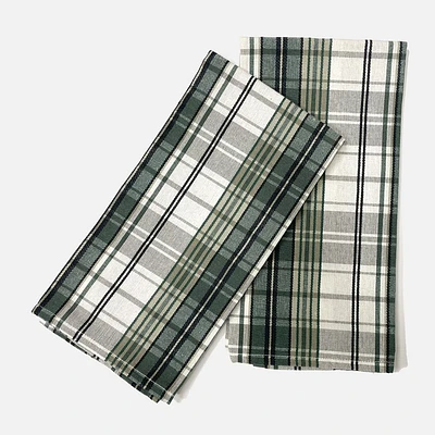 Angus Plaid Linges à vaisselle, ensemble de 2