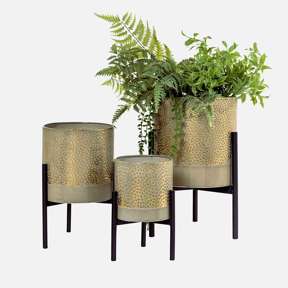 Aspen Planters, Set of 3 - Gold