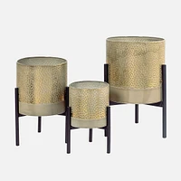 Aspen Planters, Set of 3 - Gold