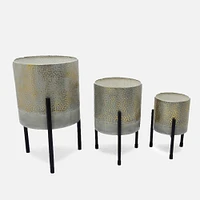 Aspen Planters, Set of 3 - Gold