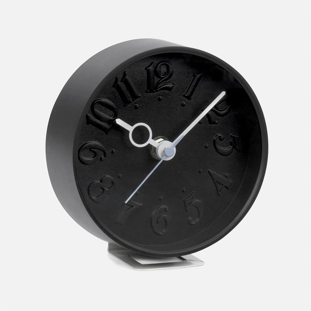 Round Alarm Clock - Black