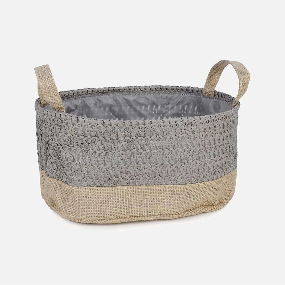 Set of 3 Storage Basket - Grey & Natural