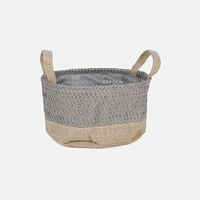 Set of 3 Storage Basket - Grey & Natural