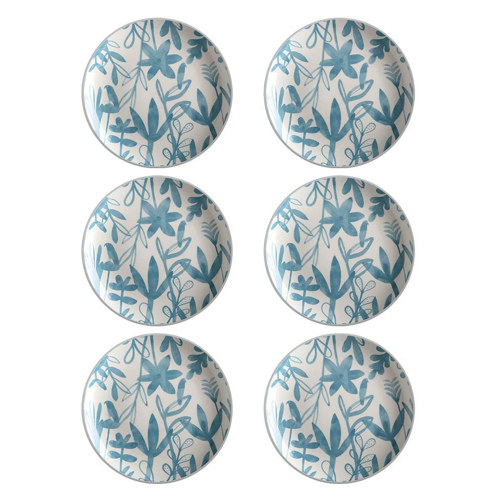 Ensemble de 6 assiettes plates bleues « Dusk » par Maxwell & Williams 26,5 cm