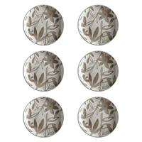 Set of 6 Dusk Taupe Side Plates by Maxwell Williams (20 cm) 