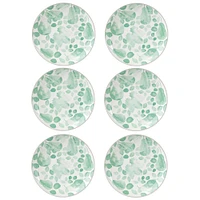 Ensemble de 6 assiettes plates vertes « Giverny » par Maxwell & Williams (26,5 cm)