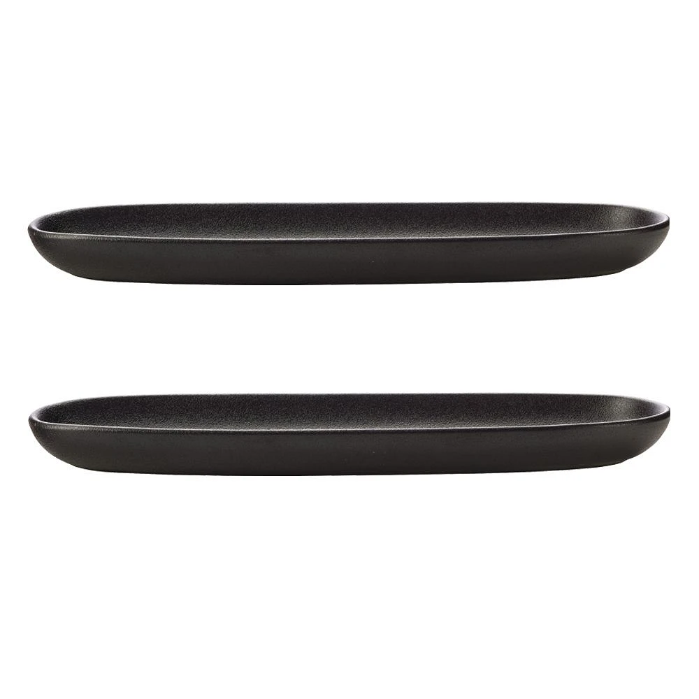 Set of 2 Caviar Platters by Maxwell & Williams (40 x 12 cm)