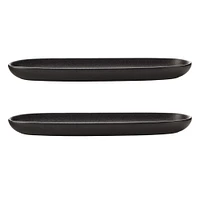 Set of 2 Caviar Platters by Maxwell & Williams (40 x 12 cm)