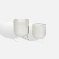 Bramble Planters, Set of 2 - White