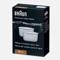 Ensemble de 6 filtres à eau au charbon pour cafetière par BRAUN