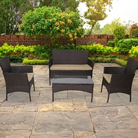 Brielle Patio Set, 4-Piece - Brown