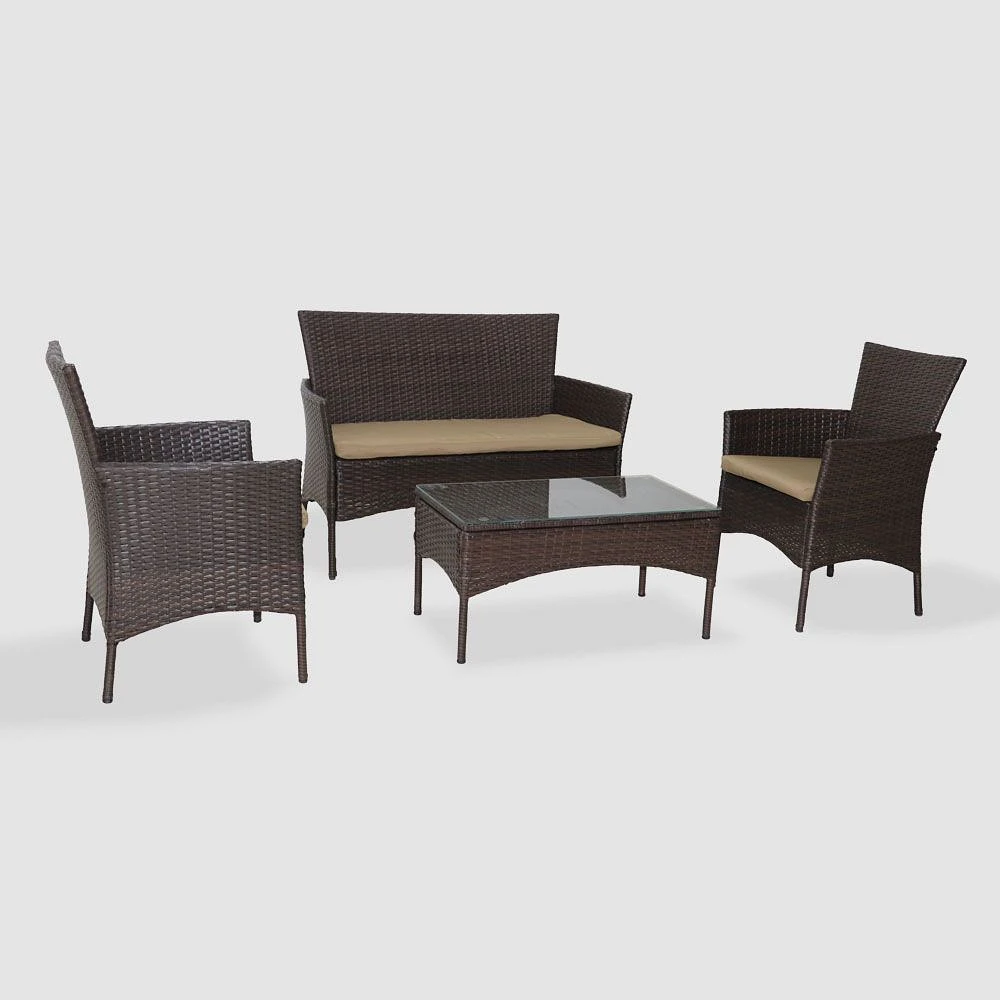 Brielle Patio Set, 4-Piece - Brown