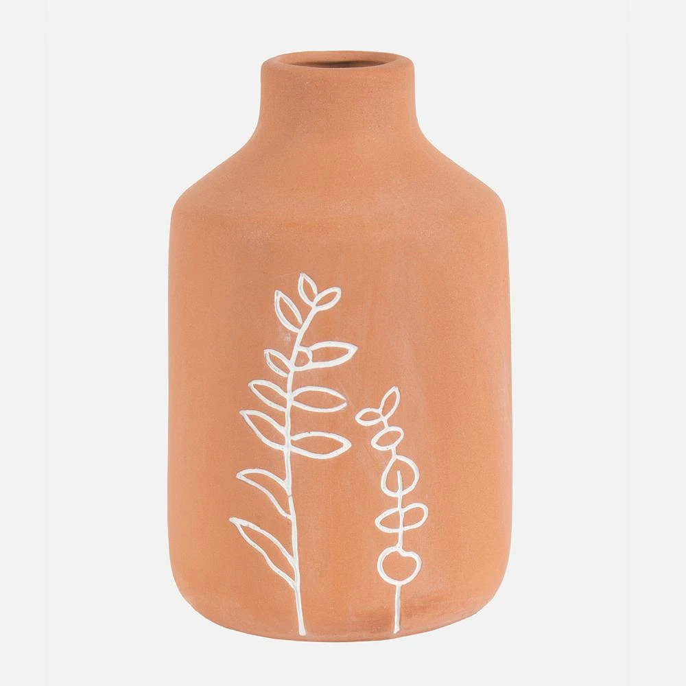 Grand vase en porcellaine fini terracotta