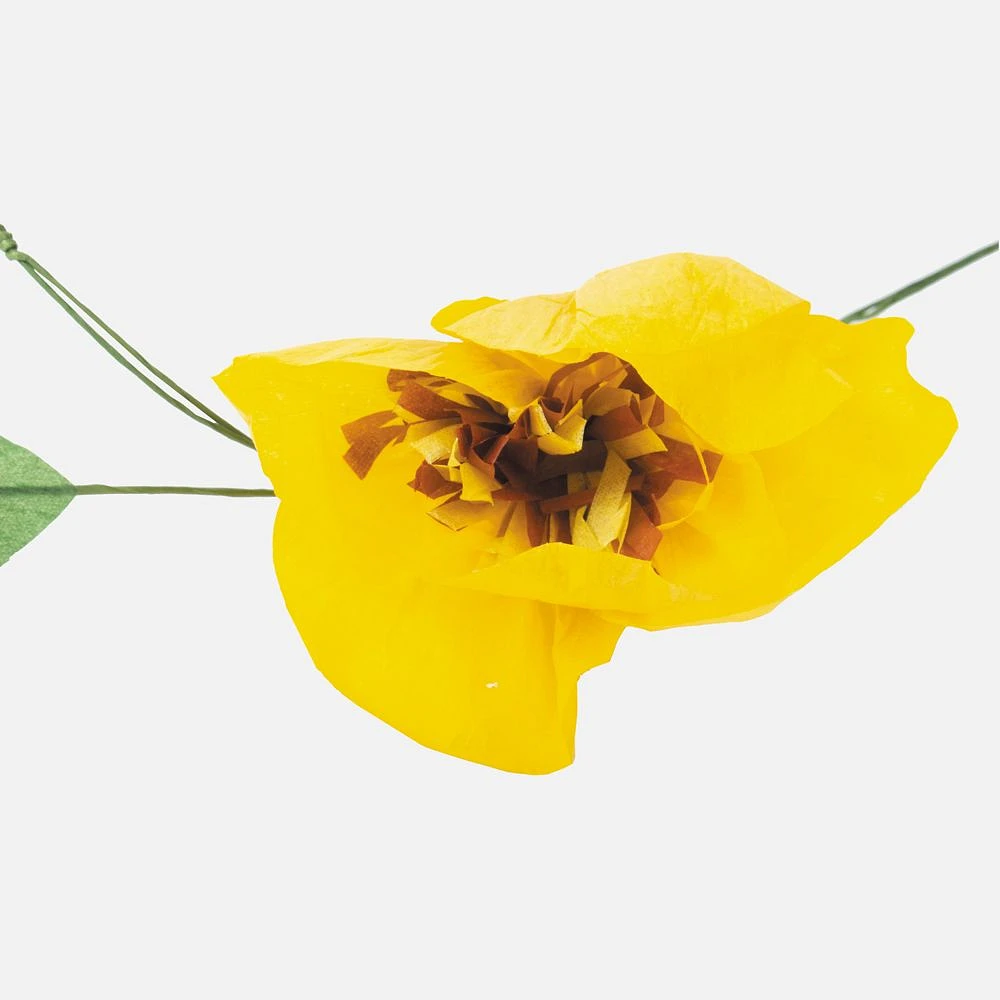 Yellow Paper Poppies Garland by Canfloyd