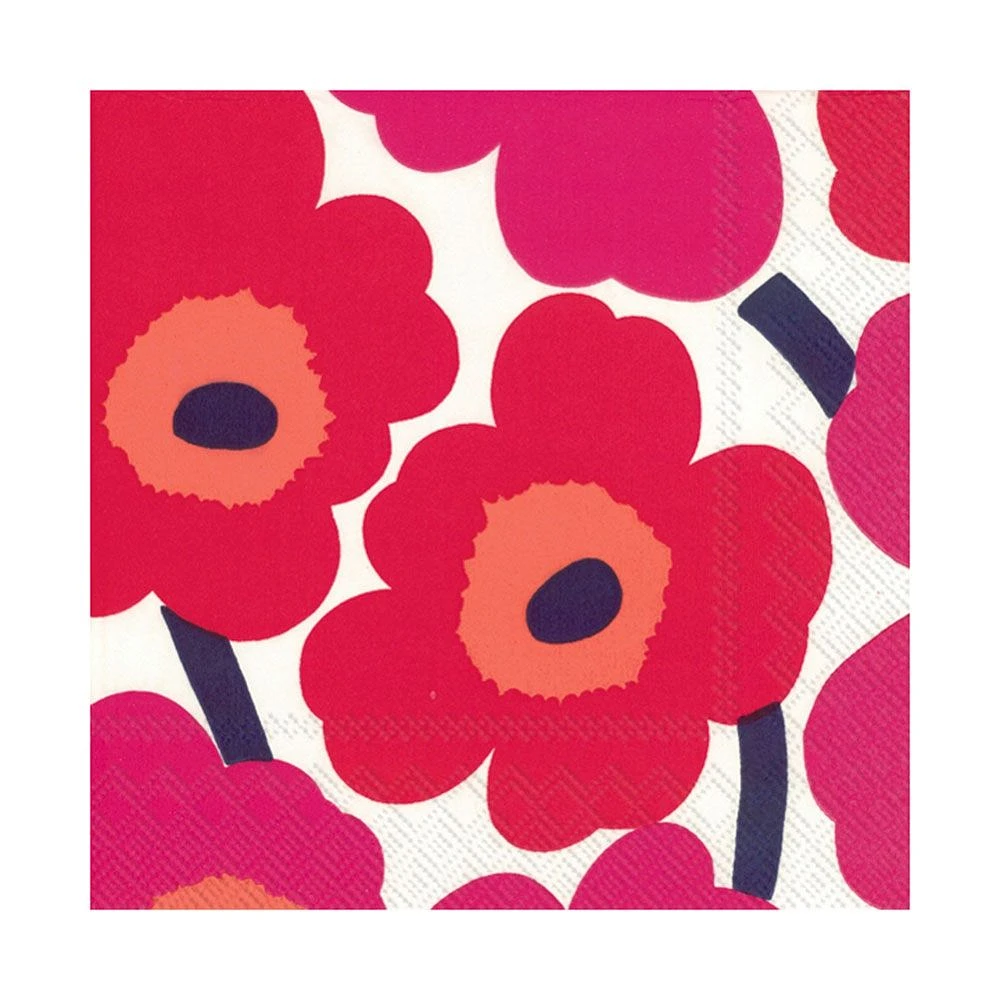 Unikko Red Cocktail Napkins - Pack of 20