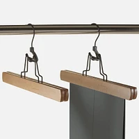 Set of 2 Natural Wood Pant Hanger