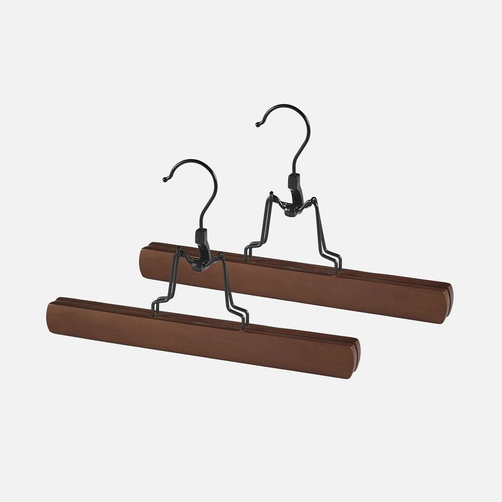 Set of 2 Dark Wood Hanger