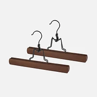 Set of 2 Dark Wood Hanger