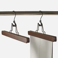 Set of 2 Dark Wood Hanger