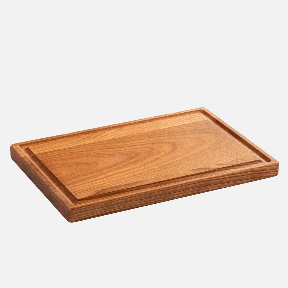 Chop Chop Cherry Wood Reversible Cutting Board with Groove - 11''