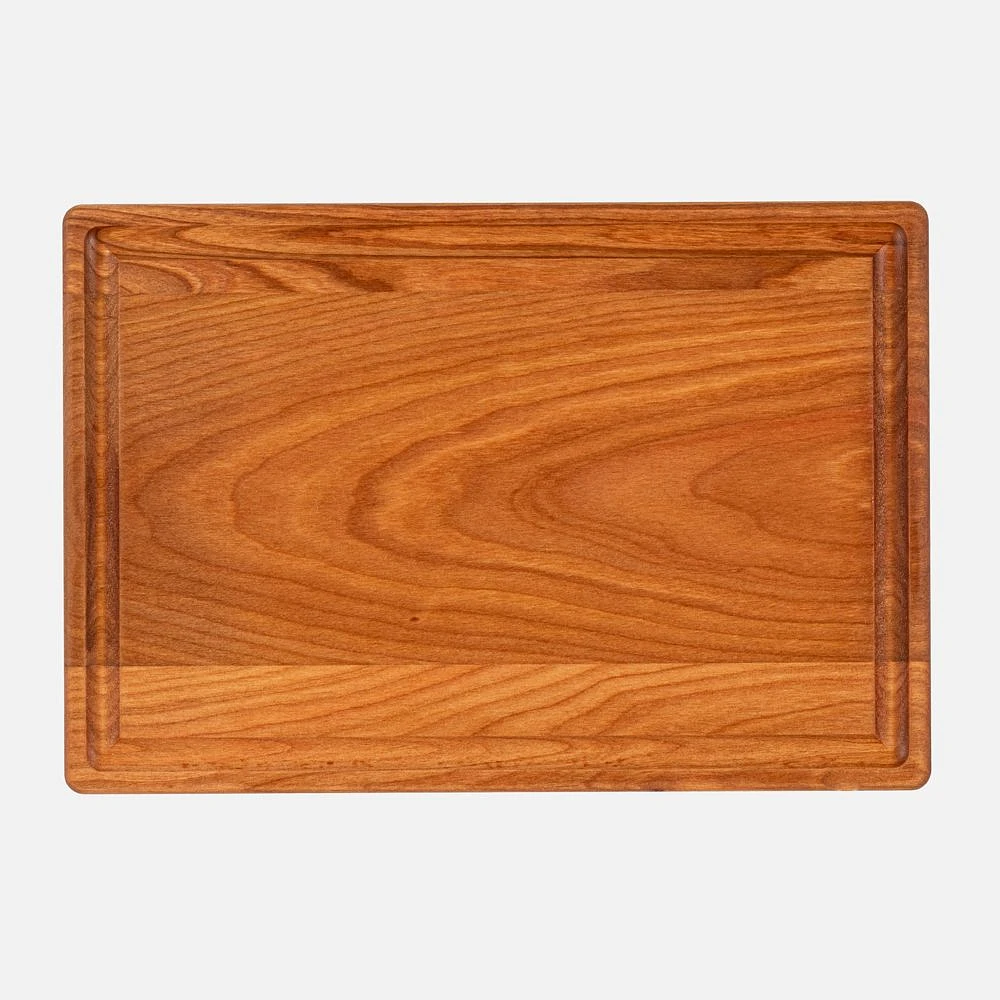 Chop Chop Cherry Wood Reversible Cutting Board with Groove - 11''